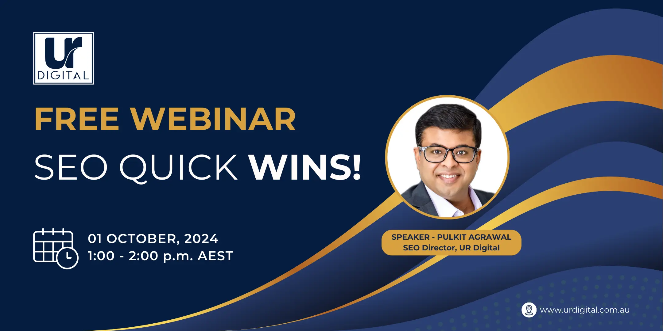 Free Webinar SEO Quick Wins 1st October 2024 1:00 - 2:00 PM AEST.